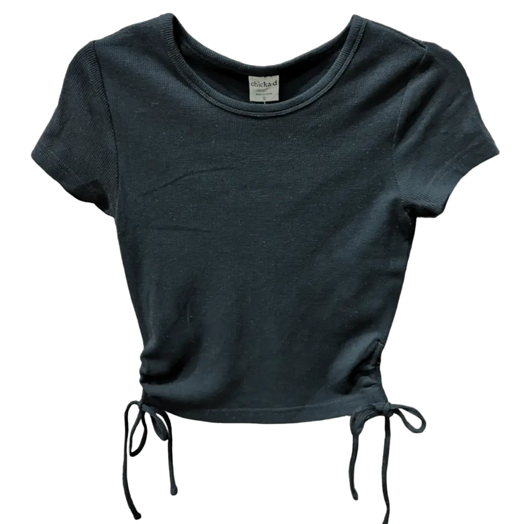 Black Side Cinch Crop Top - Basics By Muckles!