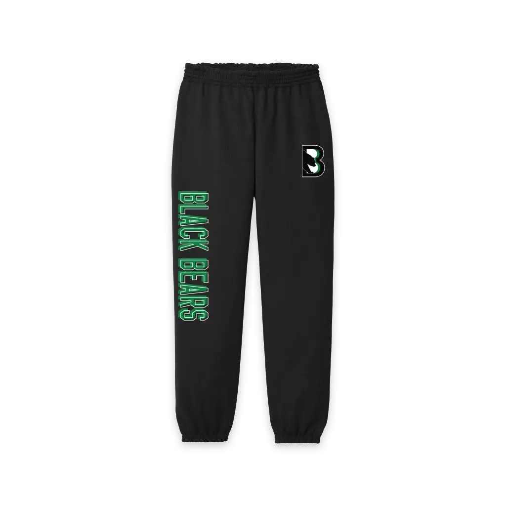 Binghamton Black Bears YOUTH Fleece Sweatpants with Pockets - New Design!  - ONLINE EXCLUSIVE