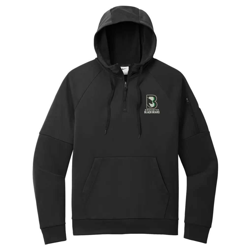 Binghamton Black Bears Nike Therma-FIT Pocket 1/4-Zip Fleece Hoodie