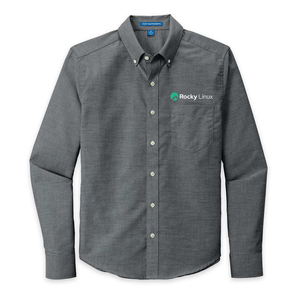 Rocky Linux Untucked Fit SuperPro ™ Long Sleeve Button Up