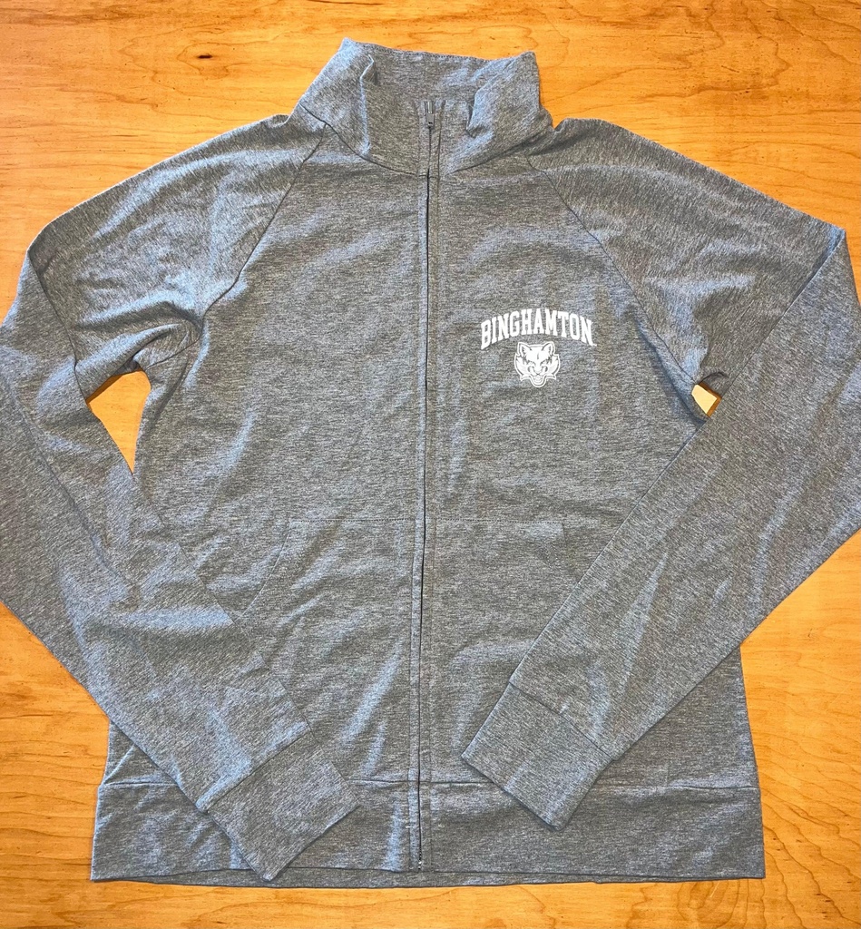 Binghamton University Grey Ladies Full Zip