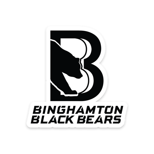 Binghamton Black Bears Sticker - Black B with Words