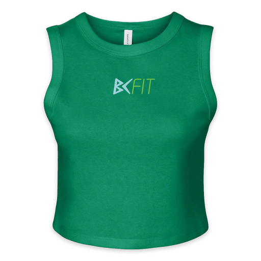 BC Fit Ladies Micro Rib Muscle Crop Tank!