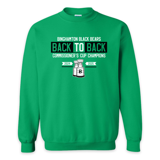 Binghamton Black Bears BACK TO BACK 2025 -Commissioner's Cup Champions Crewneck