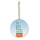Binghamton University Ceramic Ornament - Back
