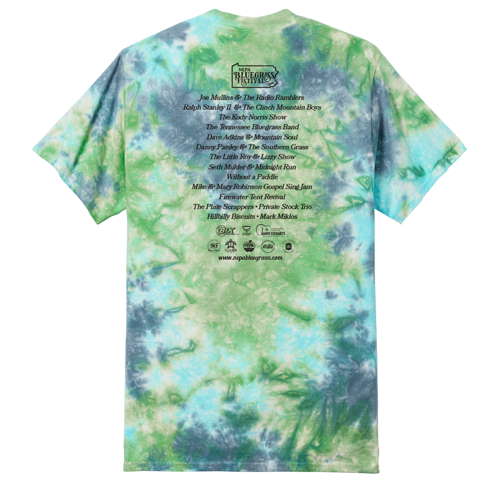 *NEPA Bluegrass Festival 2025 - Full Color Tie Dye Tee!