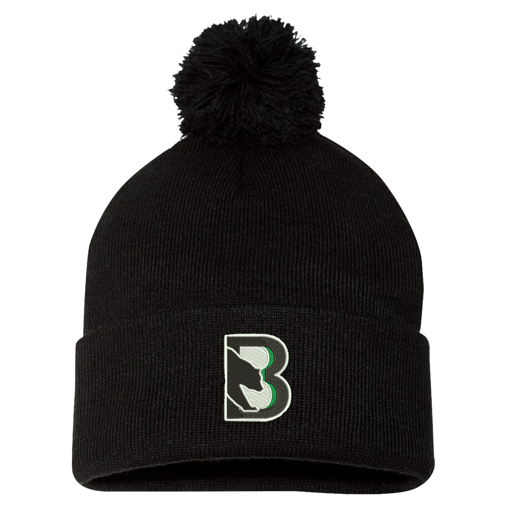 Binghamton Black Bears 12" Pom Pom Cuffed Beanie