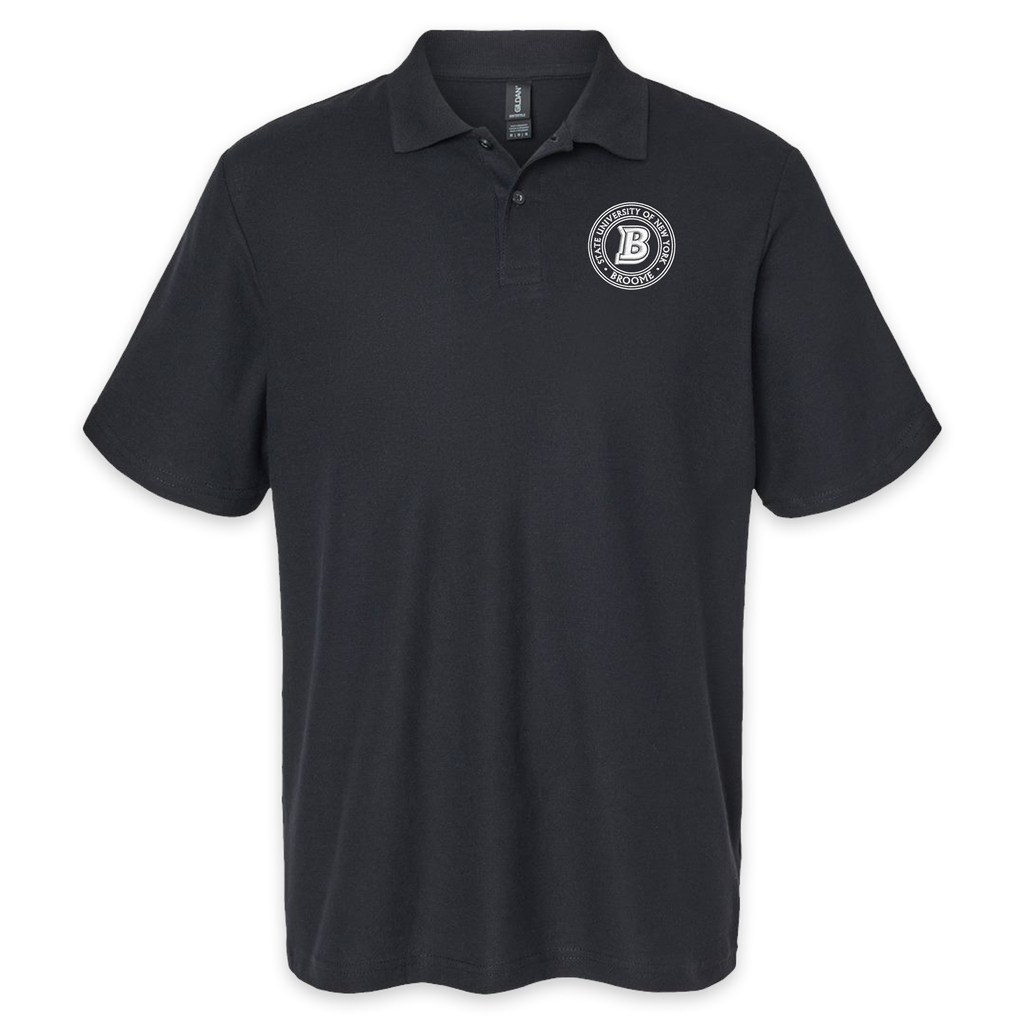 [64800-S-Black] SUNY Broome Employee - Embroidered Pique Polo! (S, Black)