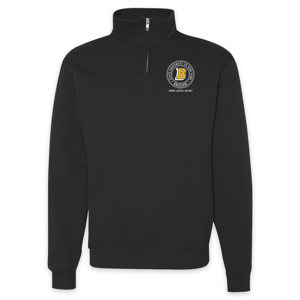 [995MR-S-Black] SUNY Broome Employee - Quarter Zip  (S, Black)