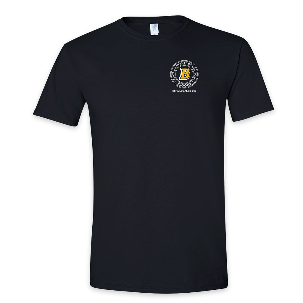 [64000-S-Black] SUNY Broome Employee - Softstyle Tshirt (S, Black)