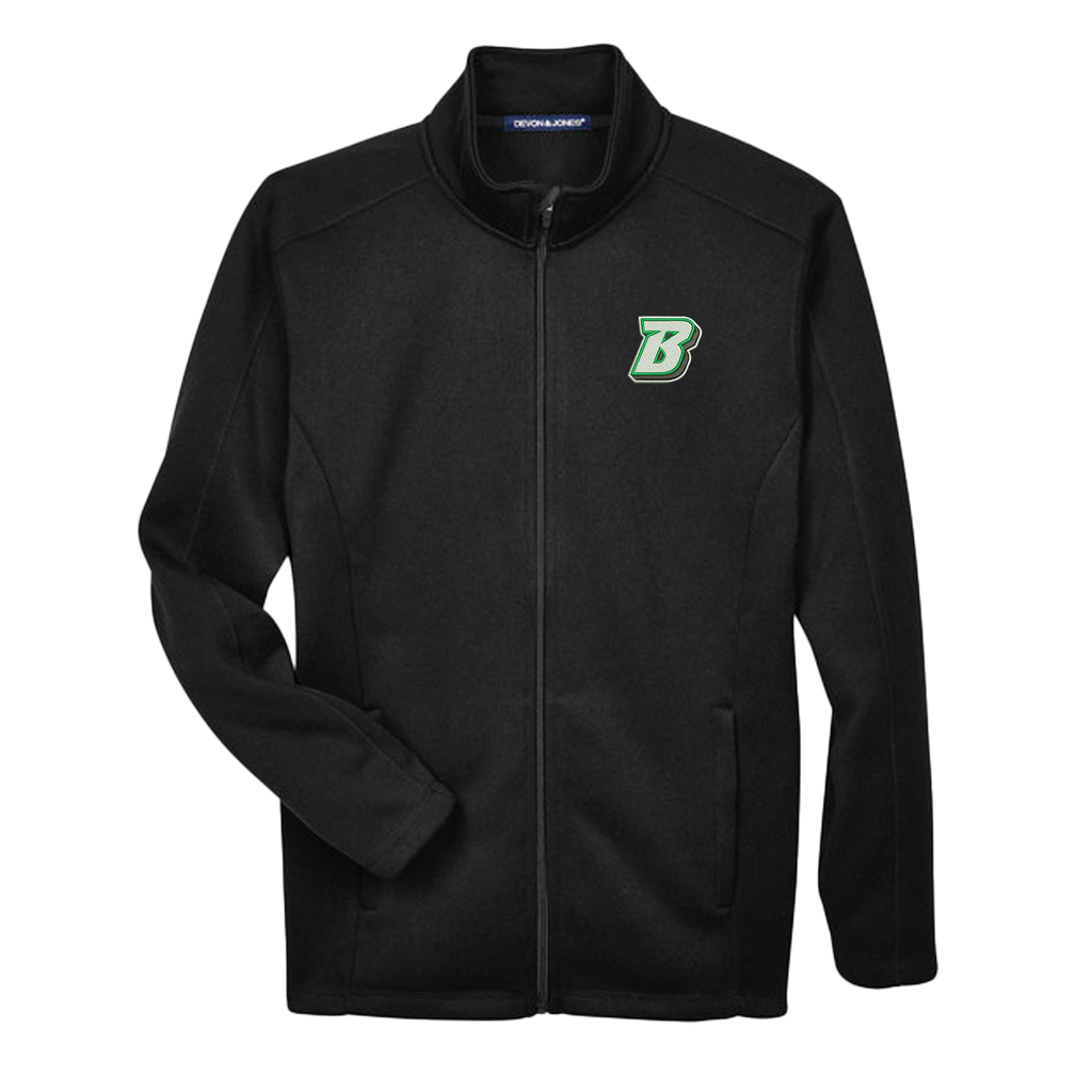 BU Admissions Men's Embroidered Devon & Jones Sweater Fleece Full Zip