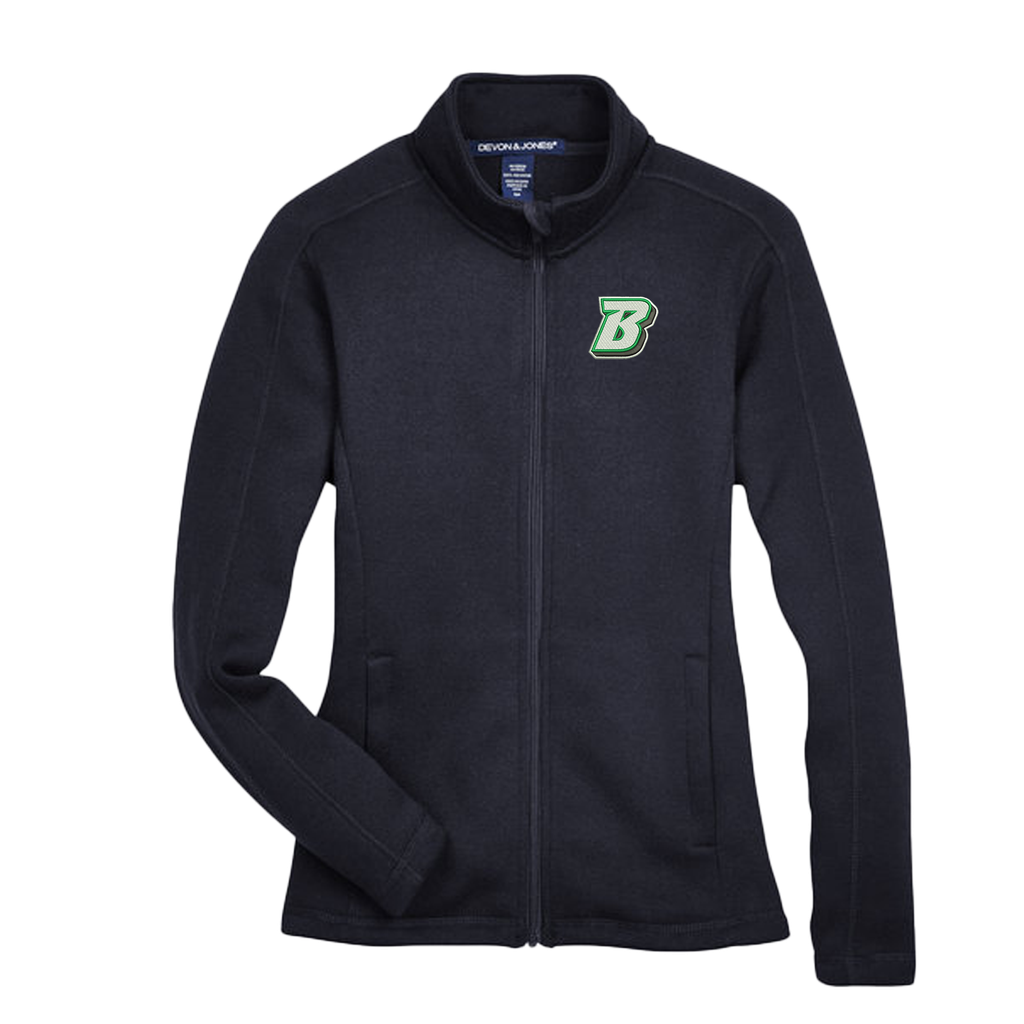 BU Admissions Ladies Embroidered Devon & Jones Sweater Fleece Full Zip