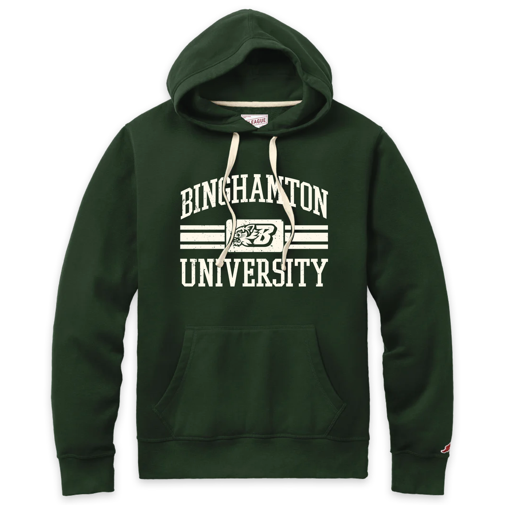 [ESMH110-S-Dark Green] League Binghamton University Hoodie (S)