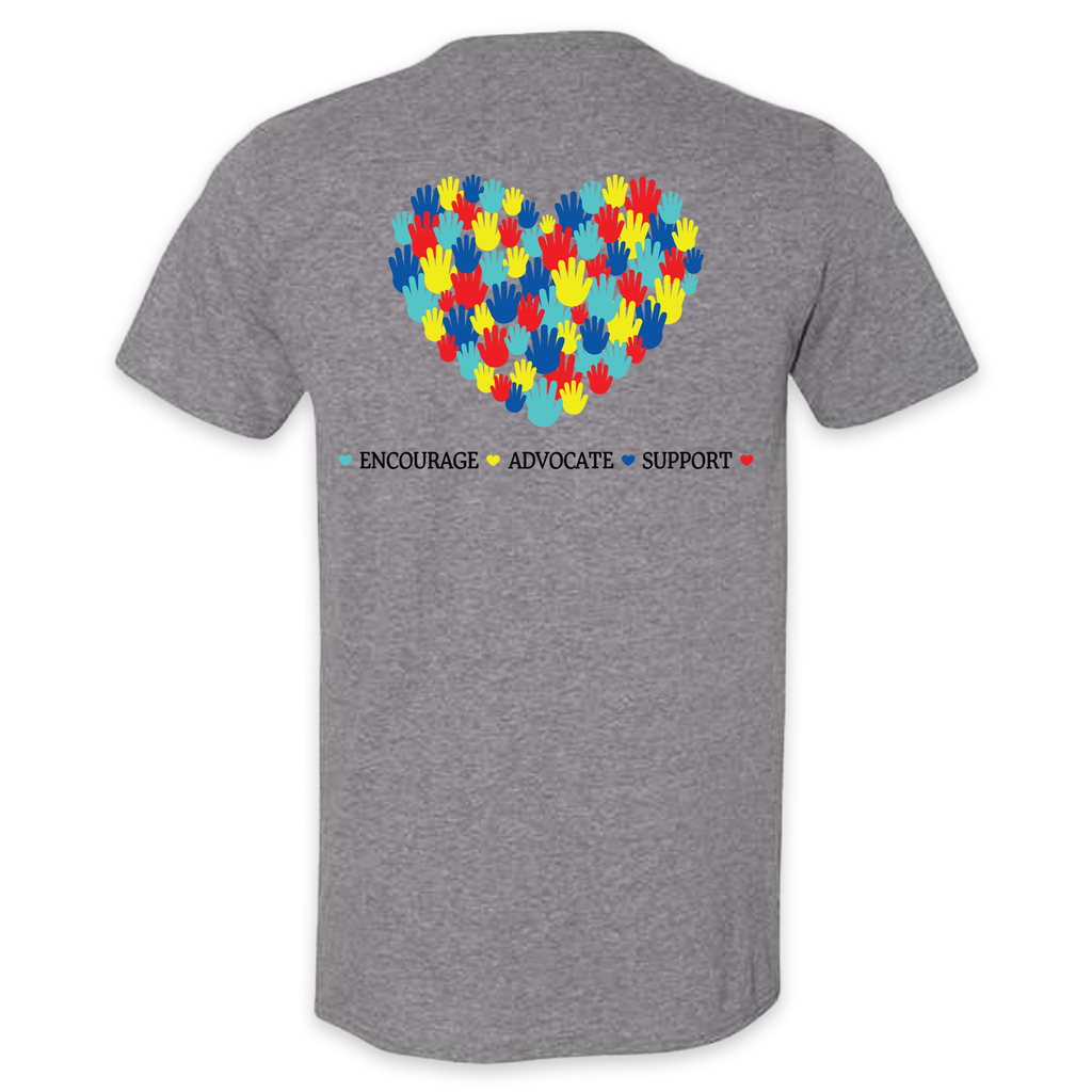 Alive With Autism - UNISEX - Heart Full Back, Logo Left Chest