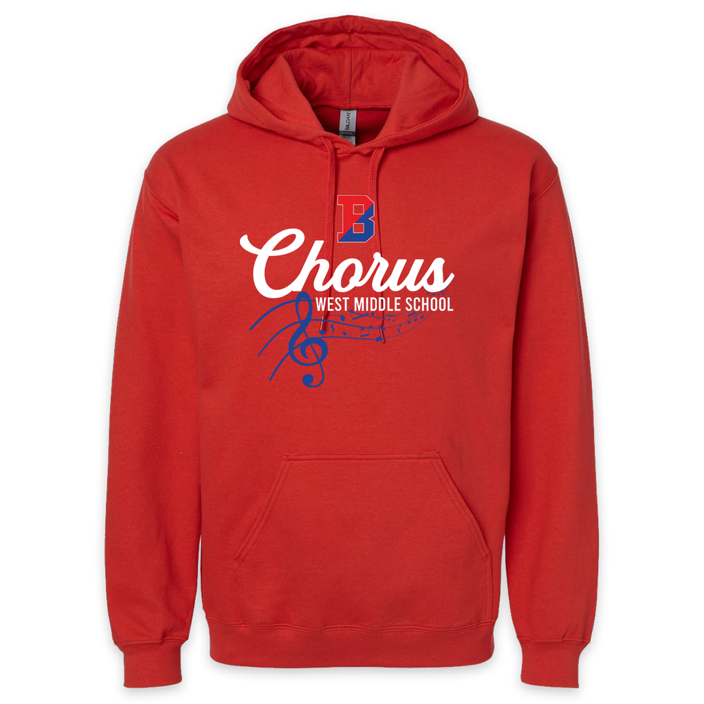 [SF500-S-RED] Binghamton West Middle Chorus - Hoodie! (S, Red)