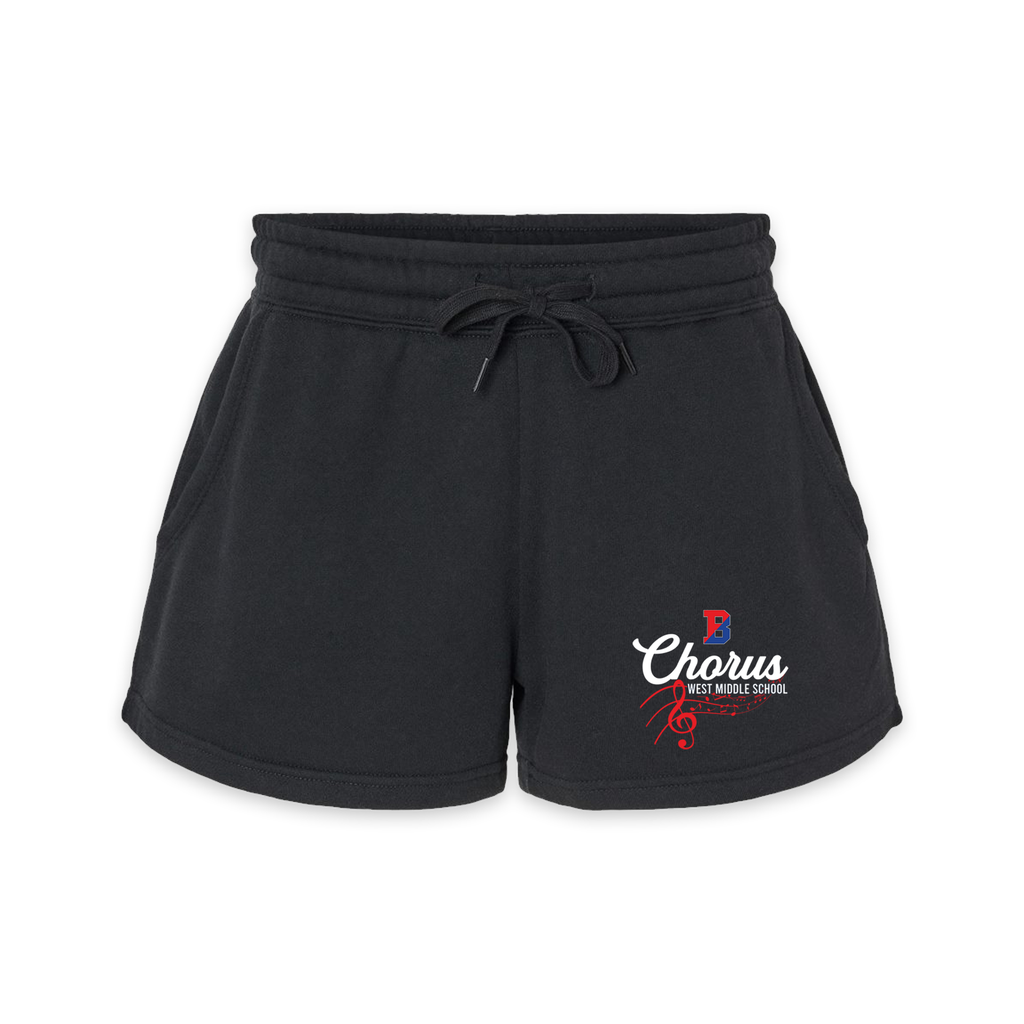 [PRM20SRT-S-BLACK] Binghamton West Middle Chorus - Ladies Shorts! (S, Black)