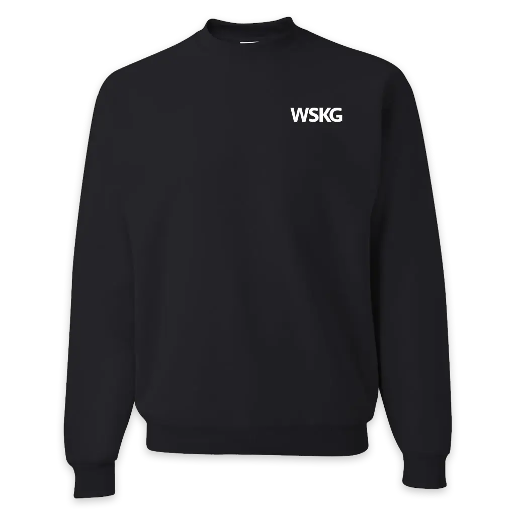 [562MR-S-Black] WSKG Employee Crewneck Sweatshirt (S, Black)