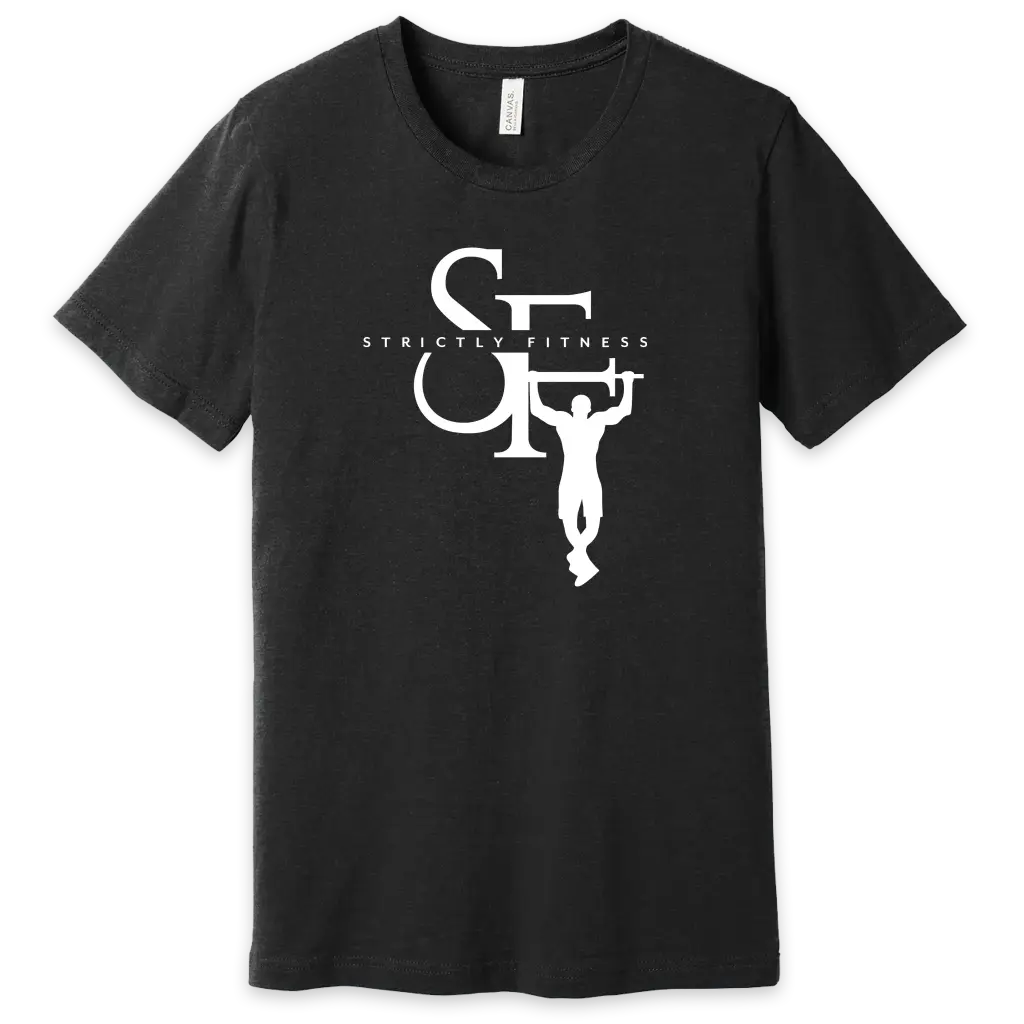 [3001CVC-S-Black Heather] Strictly Fitness - Cotton Poly Blend Unisex Jersey Tee! (Black Heather, S)