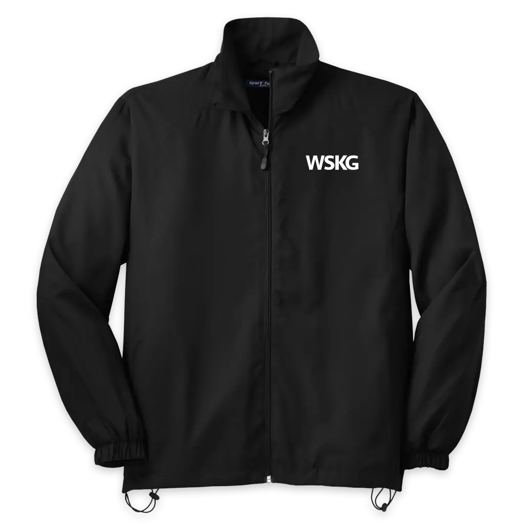 [JST70-S-Black] WSKG Employee - Sport-Tek® Full-Zip Wind Jacket (S, Black)