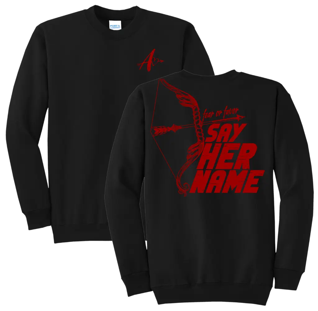 [PC78-S-Jet Black] Amoreena Fear Or Favor Crewneck (Jet Black, S)