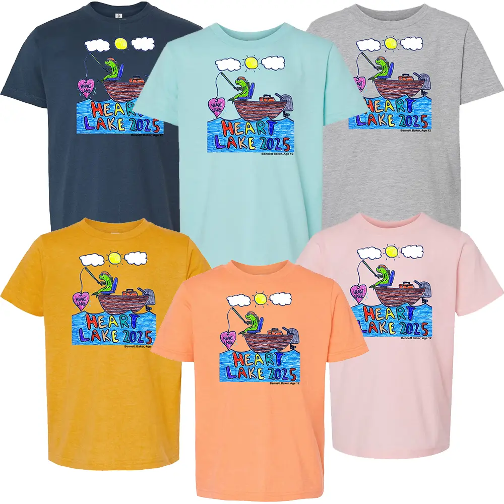 Heart Lake - YOUTH Fish Fishing T-Shirt