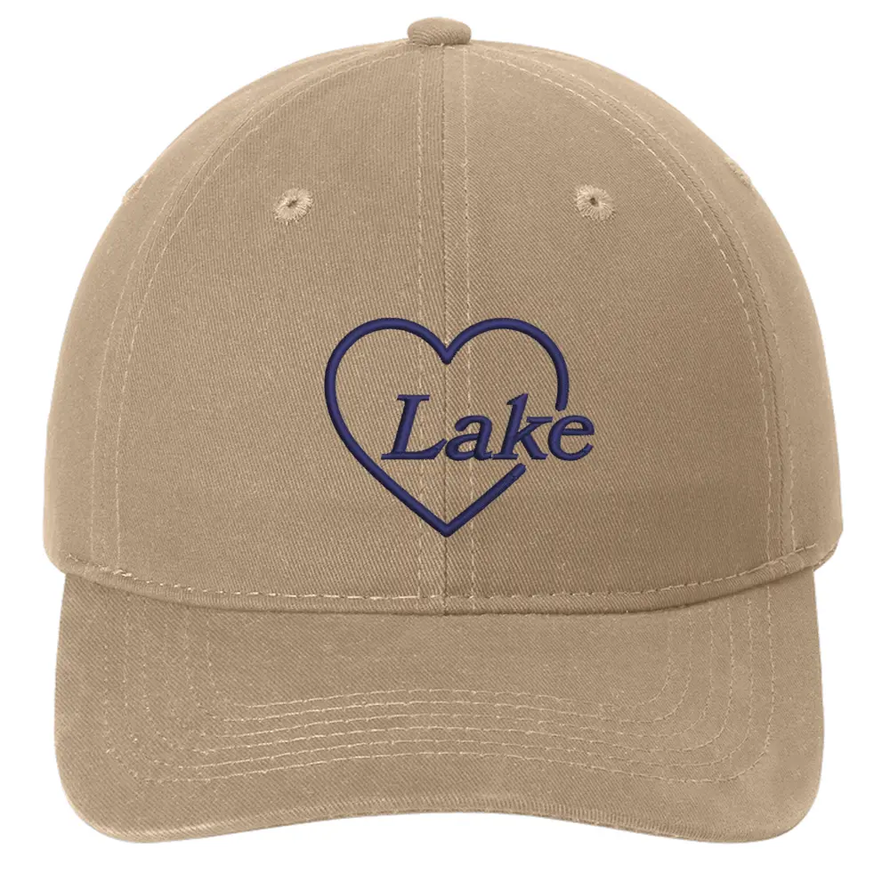 Heart Lake Embroidered Hat