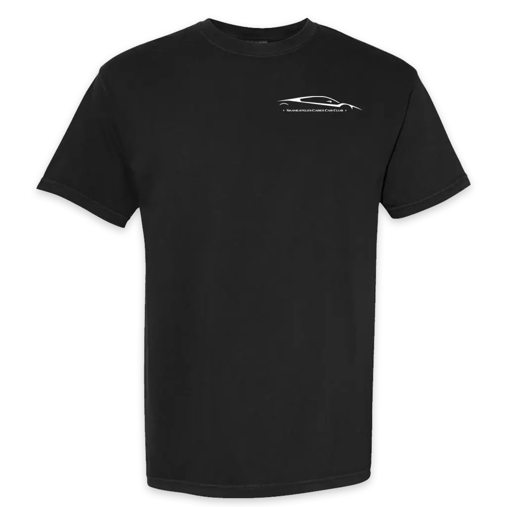 [1717-S-Black] Skaneateles Cares Car Club - Left Chest T-Shirt (S, Black)