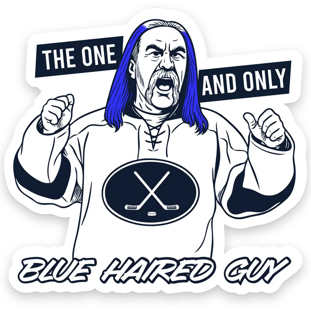 Blue Haired Guy Sticker