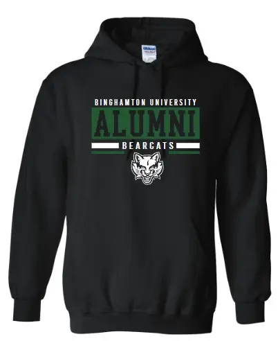 [18500-S-Black] Binghamton University Alumni Hoodie (S, Black)