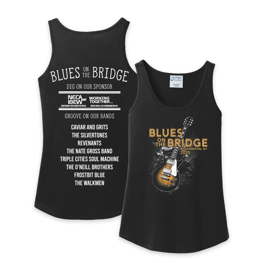 [LPC54TT-S-Jet Black] Blues On The Bridge - Ladies Tank 2025 (S)