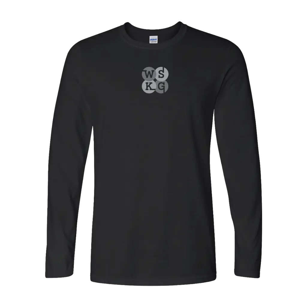 [64400-S-Black] WSKG Square Basic Long Sleeve  (S, Black)