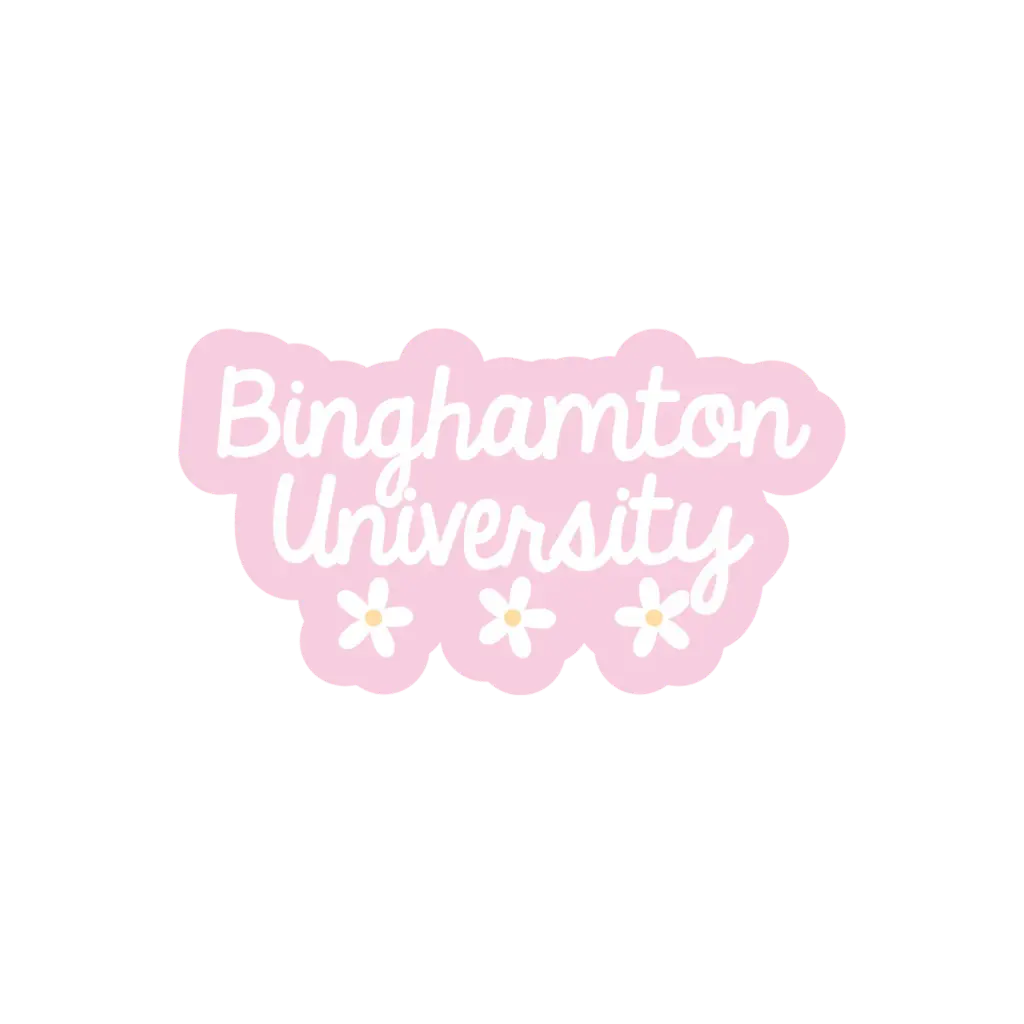 Pink Binghamton University Sticker
