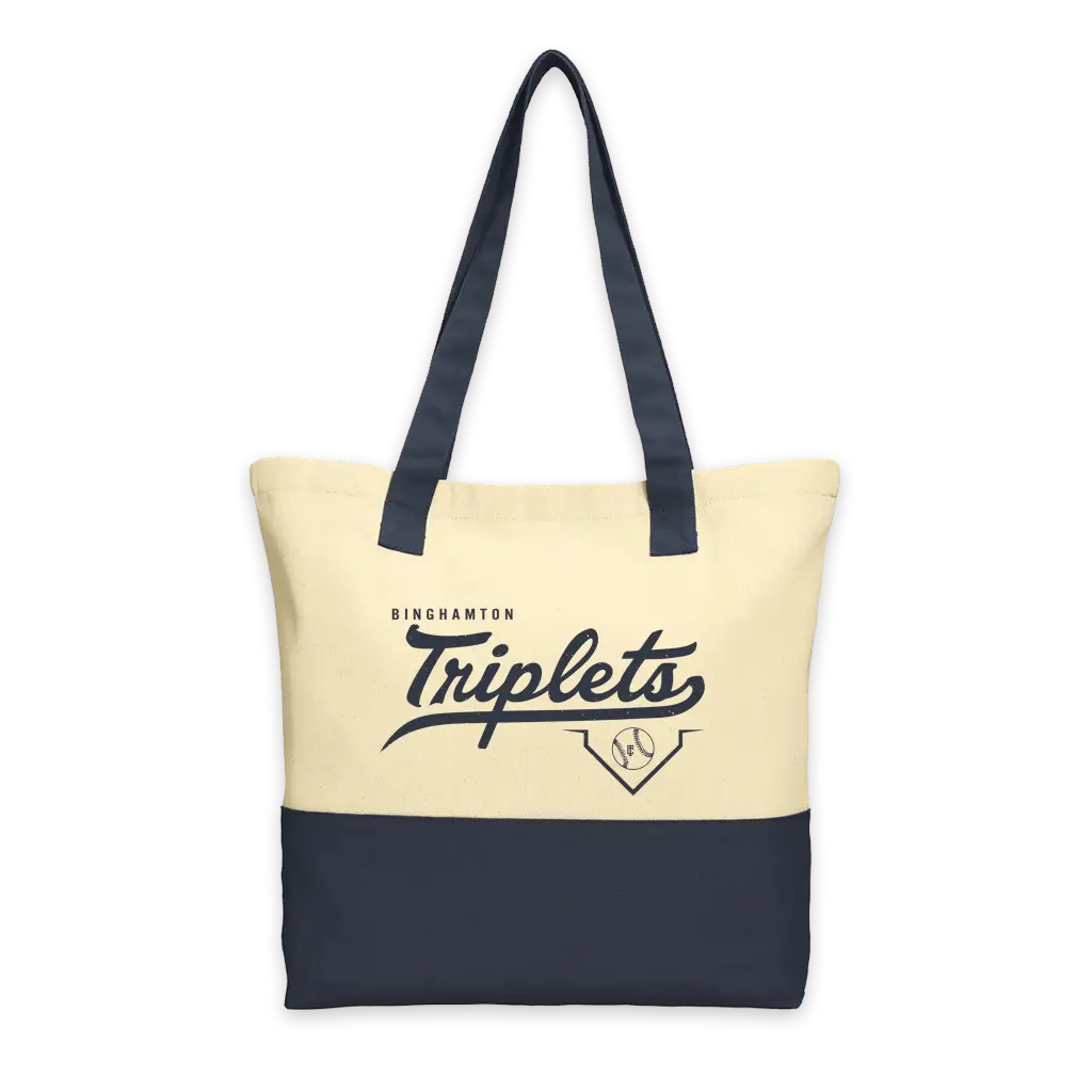 Binghamton Triplets Tee Vintage Tote Bag!