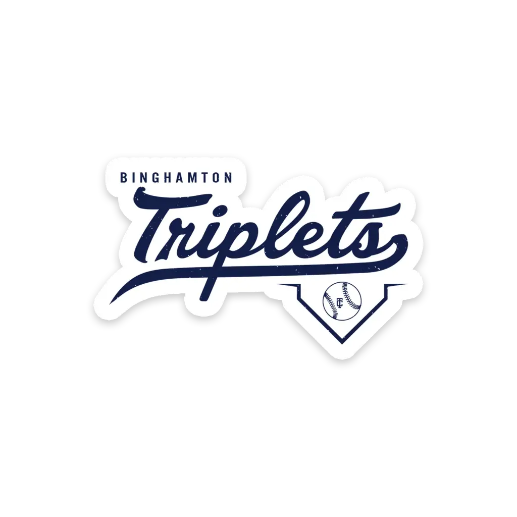 Binghamton Triplets Tee Vintage Sticker!