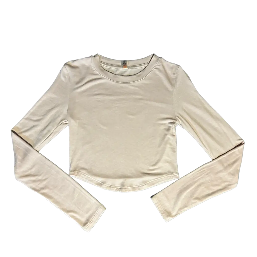 Swoop Side Long Sleeve Crop Top - Basics By Muckles!