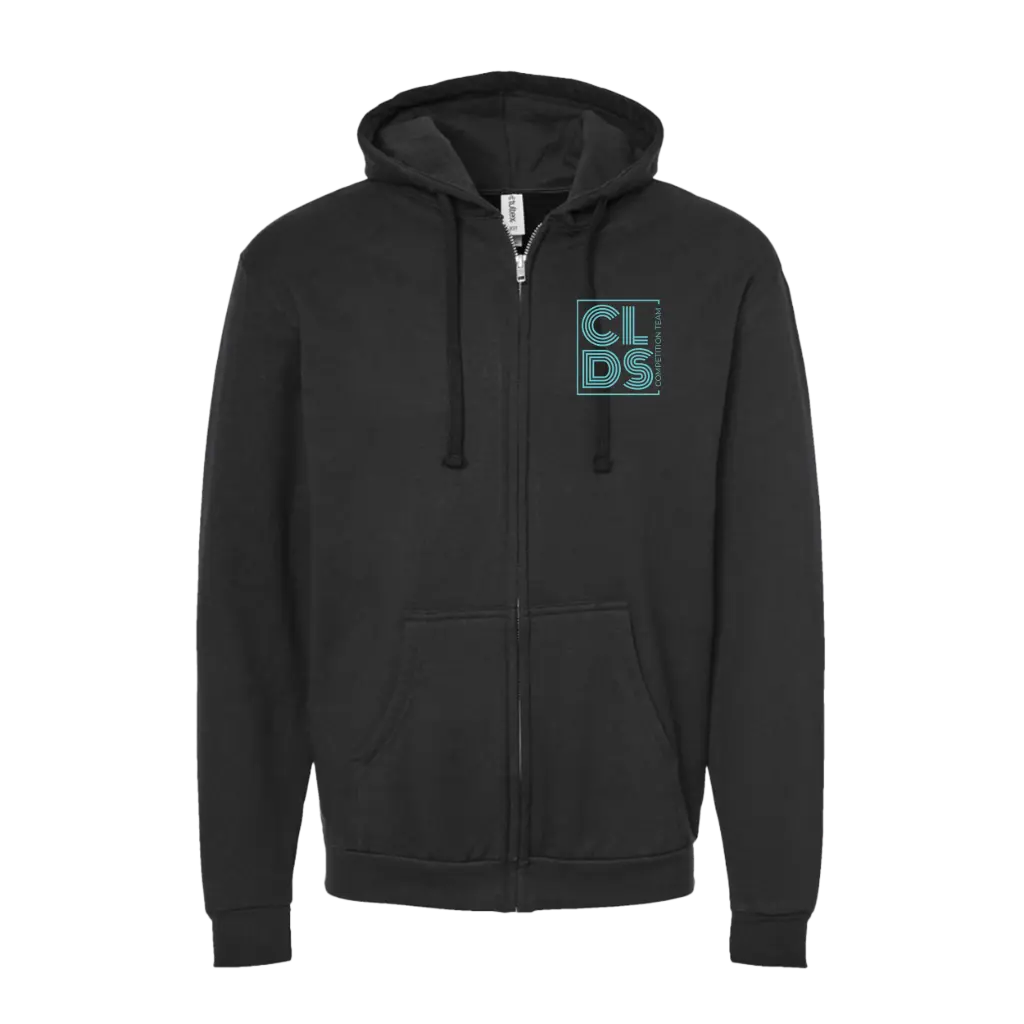 [331-S-Black] CLDS Unisex Full Zip Hoodie! (Black, S)