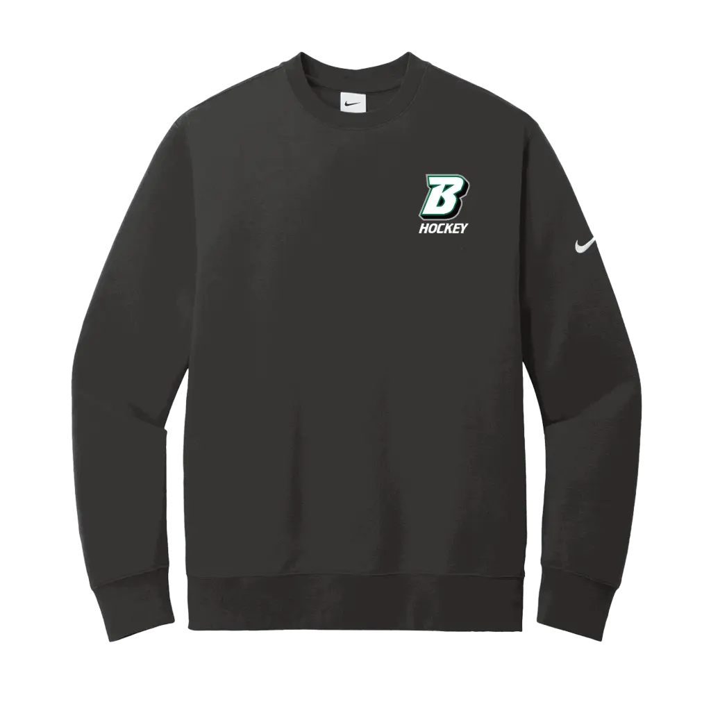 [NKFD9863-S-Anthracite] BU Club Hockey Nike Crewneck - Flying B Design (Anthracite, S)