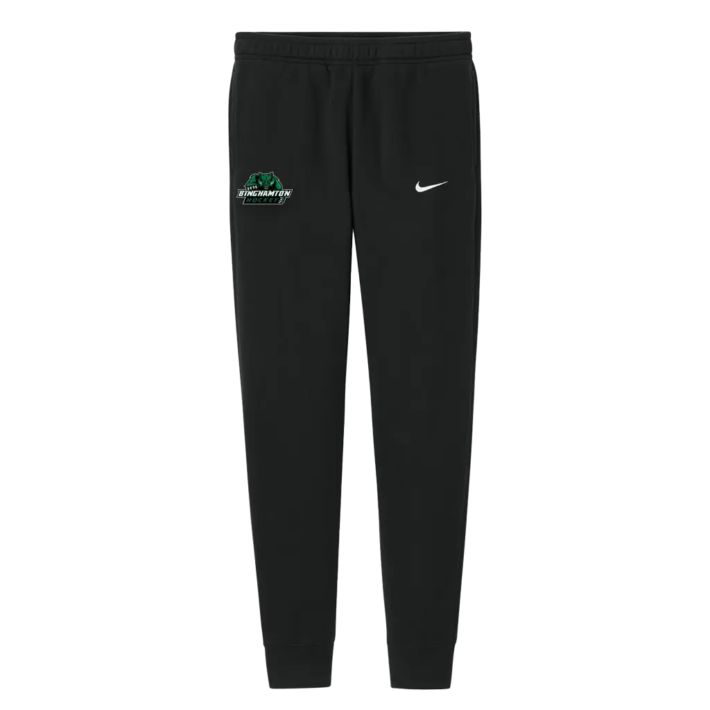 [NKHM8045-M-Black-Binghamton Hockey] BU Club Hockey Nike Club Fleece Jogger (M, Binghamton Hockey)