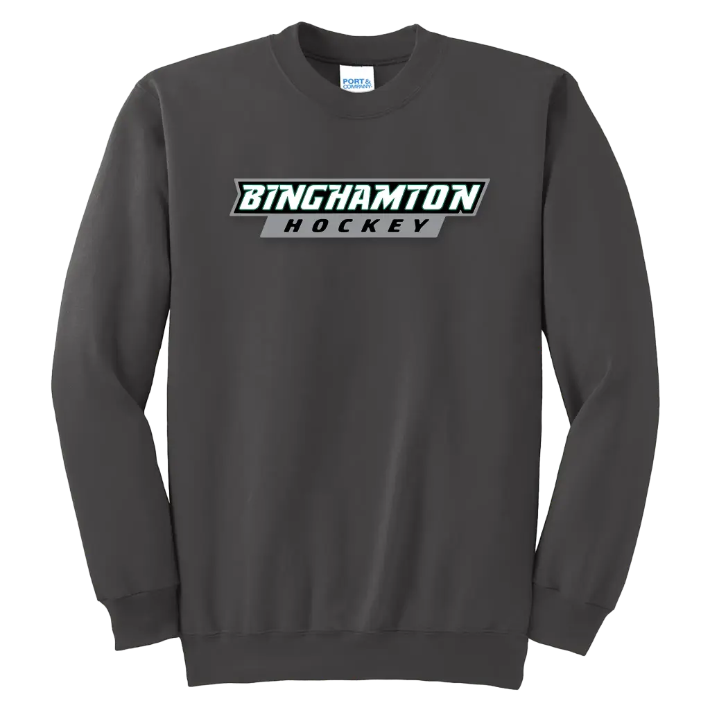 [PC90-S-Charcoal] BU Club Hockey Fleece Crewneck (Charcoal, S)