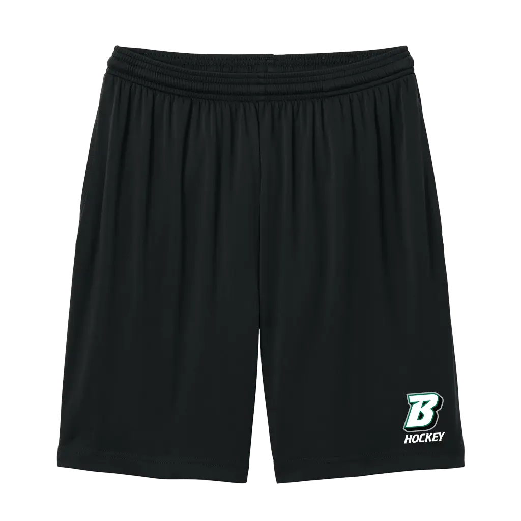 [ST349P-S-Black] BU Club Hockey 7" Pocketed Short! (S, Black)