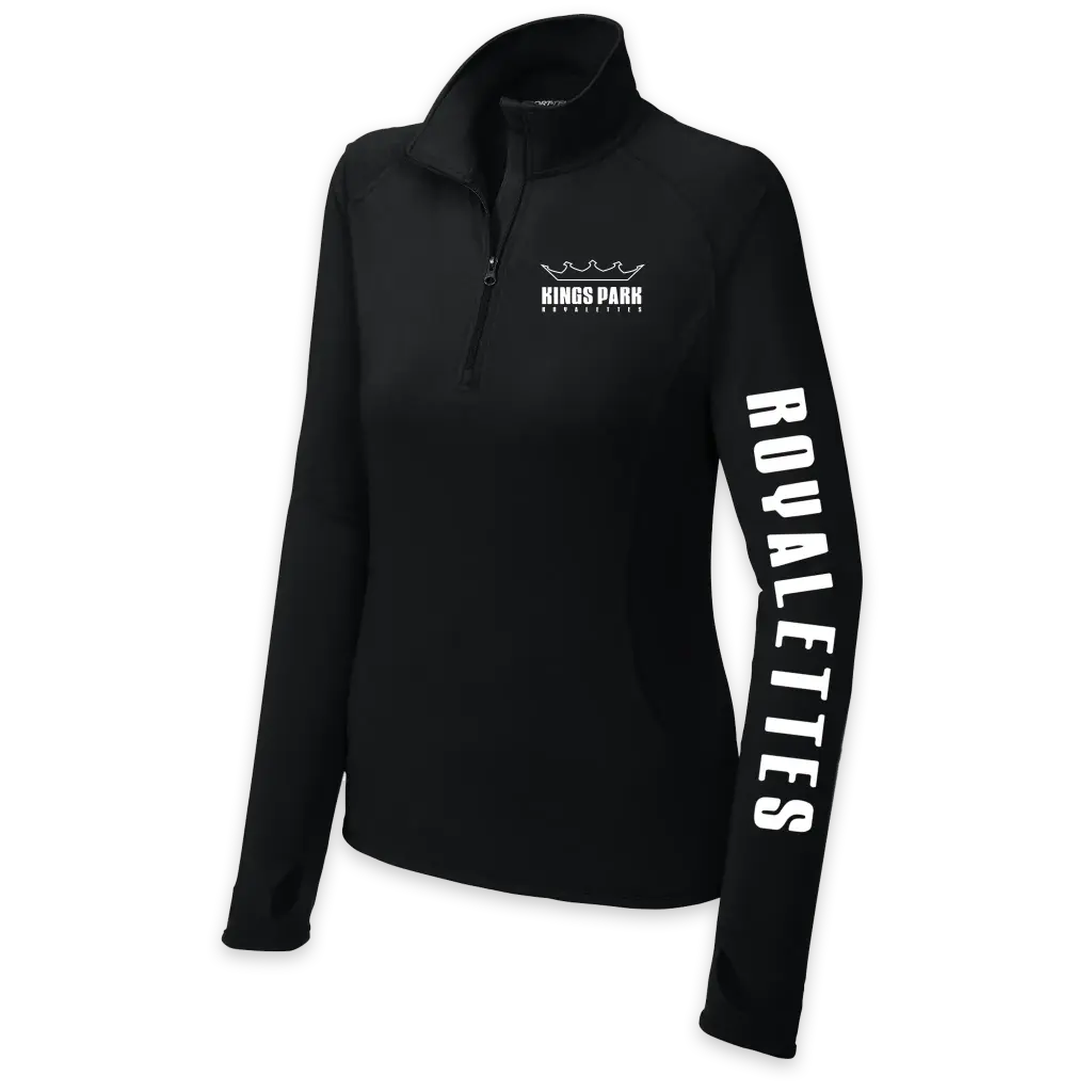 [LST850-XS-Black] Kings Park Royalettes 1/4 Zip Pullover   (XS, Black)
