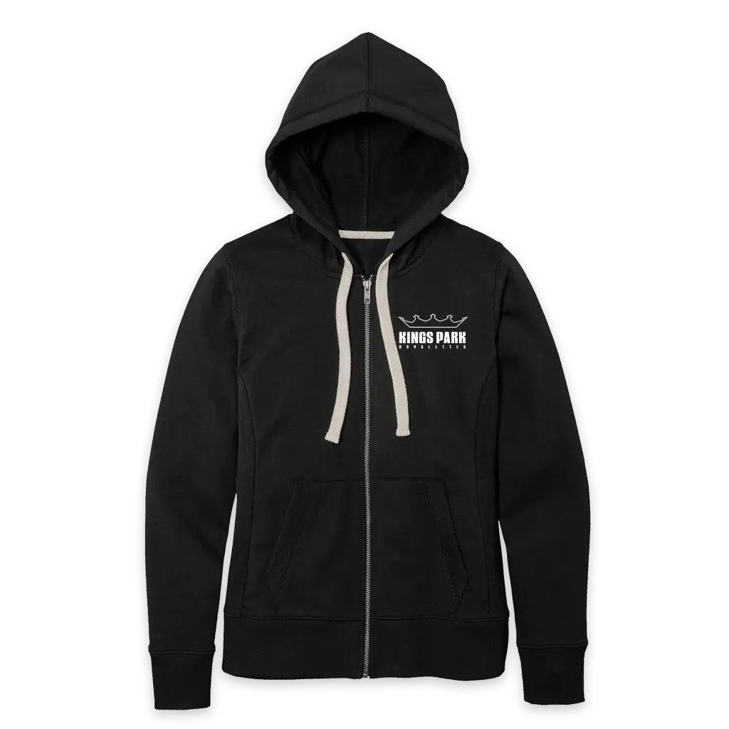 [DT8103-XS-Black] Kings Park Royalettes Full-Zip Hoodie (Black, XS)