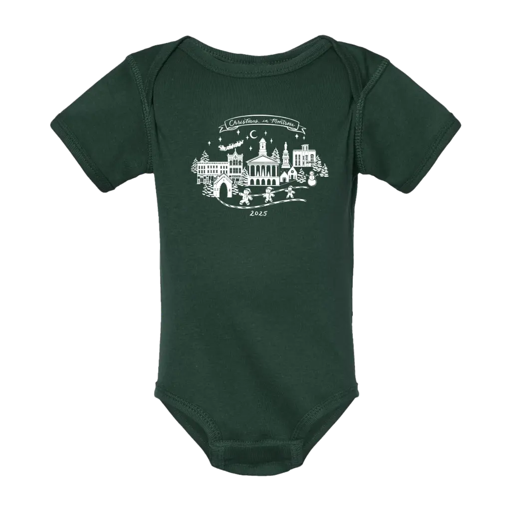 [4400-6M-FOREST] Christmas in Montrose - 2025 Onesie!  (Forest, 6M)