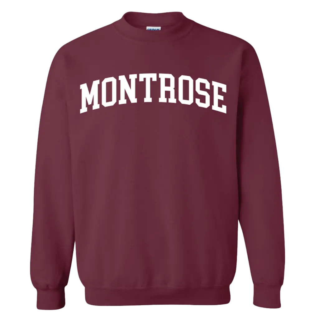 [SF000-S-Maroon] Christmas in Montrose - Collegiate Crew! (S)