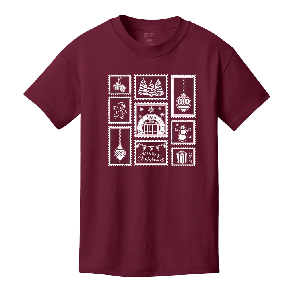 YOUTH Christmas in Montrose - 2025 One Color Stamp Tshirt 