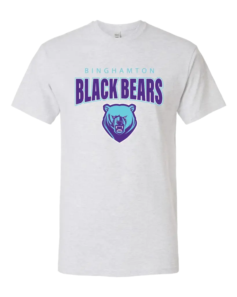 Binghamton Black Bears Inverse Live Print - Adult T-shirt
