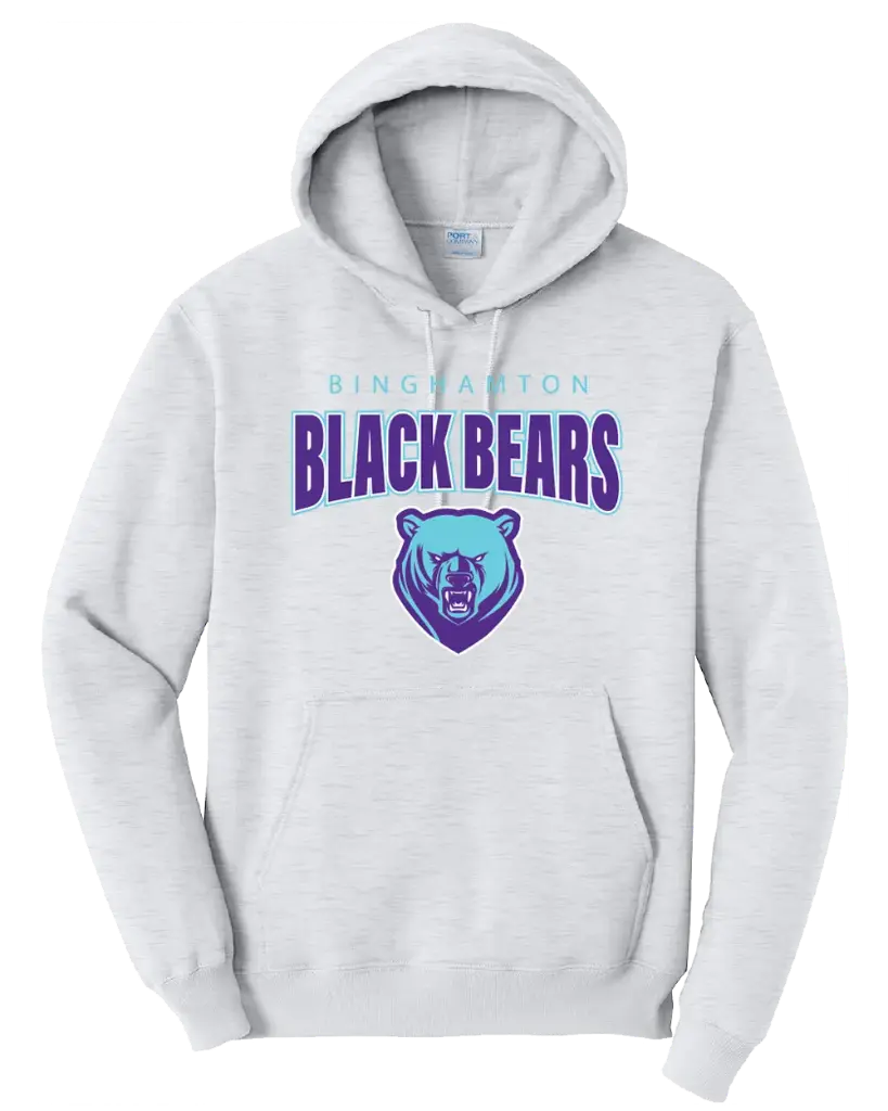 Binghamton Black Bears Inverse Live Print - Adult Hoodie
