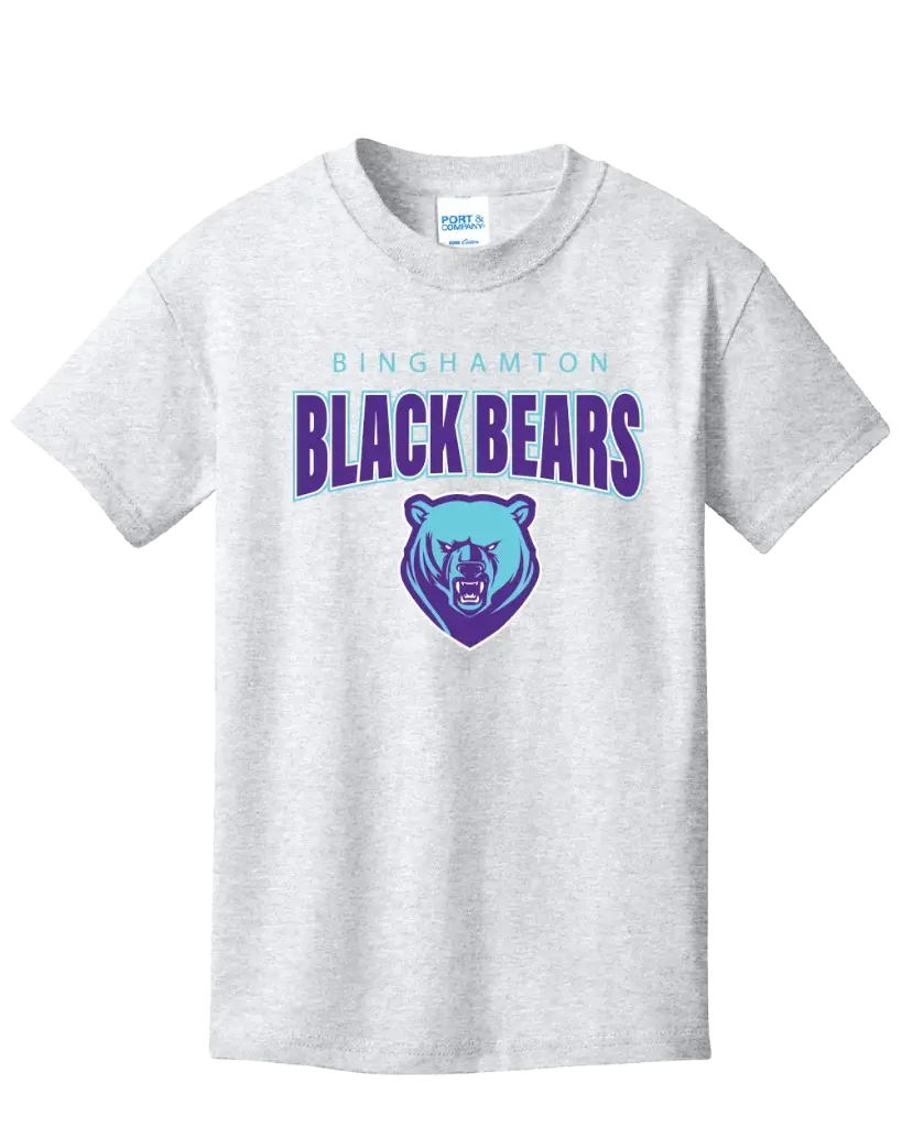 Binghamton Black Bears Inverse Live Print - Youth T-Shirt