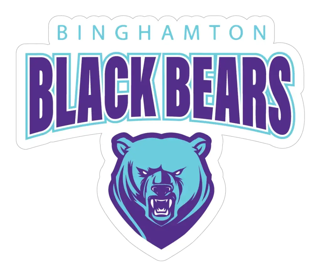 Binghamton Black Bears Inverse Live Print - Sticker