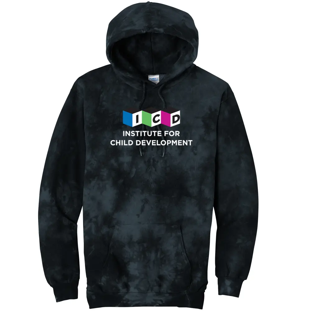 [PC144-S-Black] ICD Tie-Dye Hoodie (S, Black)